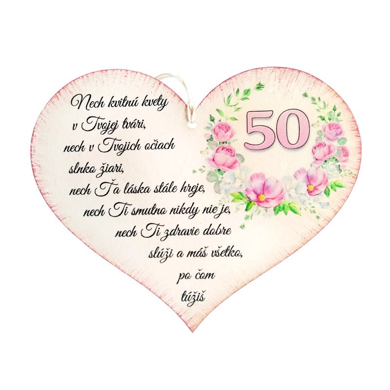 Srdce k narodeninám 50