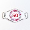 Tabuľka 50 na narodeniny červená